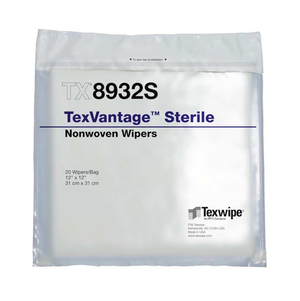 Sterile Cellulose/Polyester Blend Nonwoven Wiper 12" x 12" 500 wipers/case