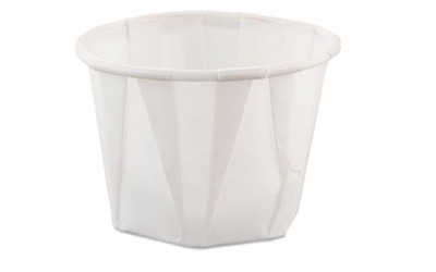 Souffle Cup Solo 1 oz. White Paper Disposable, 250/EA 5000/CS