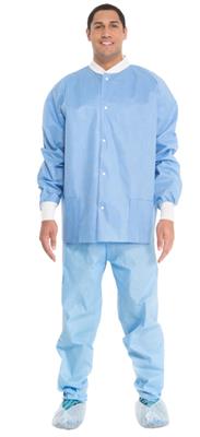 Lab Coat, Snap Front, Waist Length, Unisex, X-Large, 2 Pocket, 24/case
