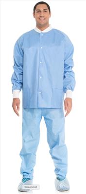 Lab Coat, Snap Front, Waist Length, Unisex, X-Large, 2 Pocket, 24/case