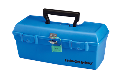 Med/Surg Box with Security Seal Eyelet, Blue/Dimensions: 13"W x 6"H x 5-1/2"D, 1/EA