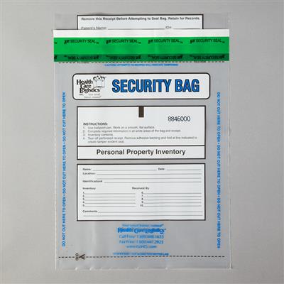 Alert Personal Property Bags, Clear, 9 x 12, 250/CS