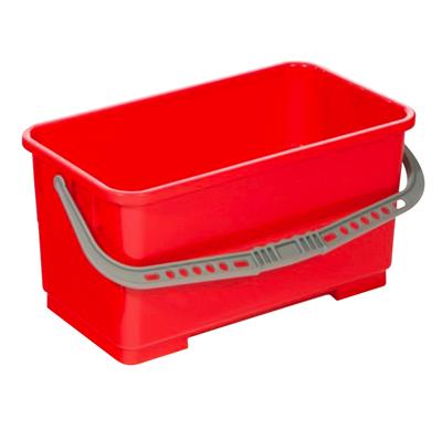 Bucket, 6 Gallon, Red, Autoclavable (castors sold separately) 10/CS