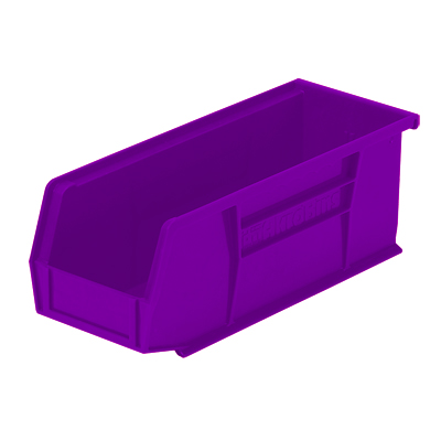 Super Tough Bin, 4" x 4" x 11", Purple, 1/EA