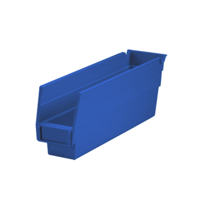 Shelf Bin, 2¾ x 4 x 11⅝, Blue, 1/EA