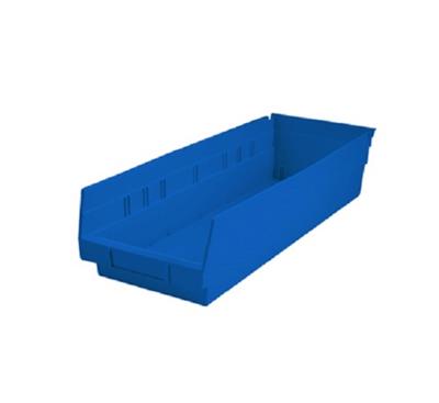 Shelf Bin, 6⅝"W x 4"H x 17⅞"D, Blue, 1/EA