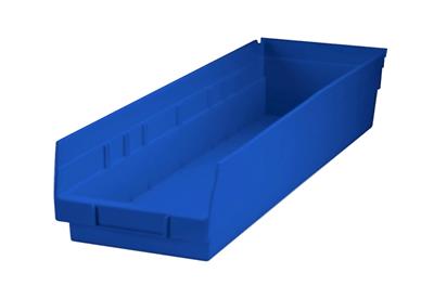 Shelf Bin, 7x4x24, Blue, 1/EA