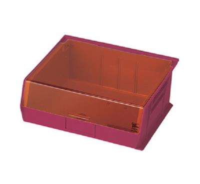 1420 Super Tough Bin w/Amber Lid, 16.5x7x15, Purple, 1/EA