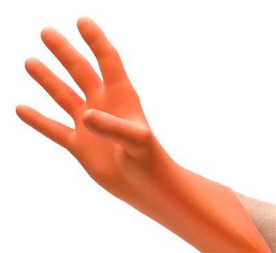 NitriDerm EP Orange Nitrile Extra Protection Chemo Rated Glove Non-Sterile - Medium 100 Gloves/box 1