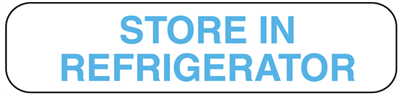  Store In Refrigerator Labels, White With Blue Text, 1,000/EA