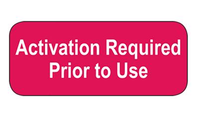 Activation Required Prior to Use label, 1000/EA