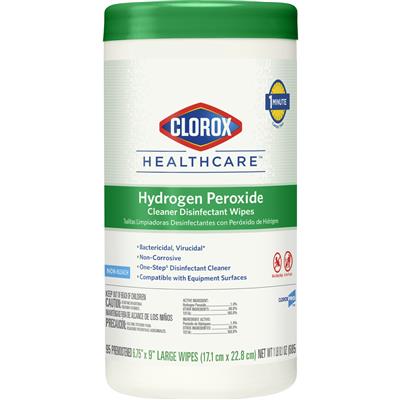 Clorox Healthcare Hydrogen Peroxide Cleaner Disinfectant Wipes, 95/EA, 570/CS