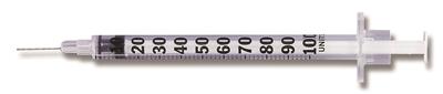 1mL Slip Tip Tuberculin Syringe, Detacheable Needle 27G x ½", Sterile, 800/CS