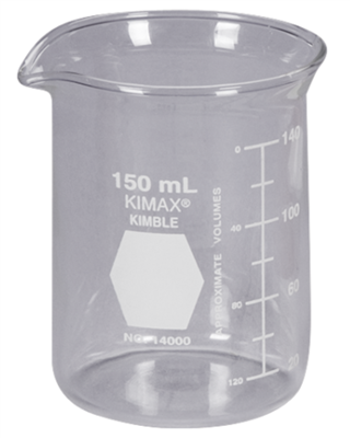 Glass Beaker, 150mL, 1/EA