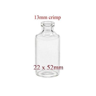10mL Clear Serum Vials, 13mm Crimp, 22x52mm, Ream of 273 