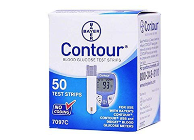 Blood Glucose Test Strip Contour 50 Test Strips per Box