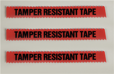  Tamper Resistant Tape, Red, 108'L x 1/2"H, 2 rolls/EA
