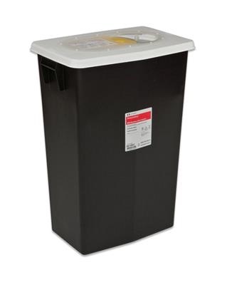 RCRA Hazardous Waste Container, Slide Lid, Black, 18 Gallon, 1/EA, 5/CS