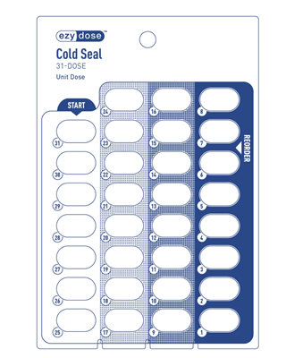 Unit Dose Cold Seal 31-Day Card 500/case