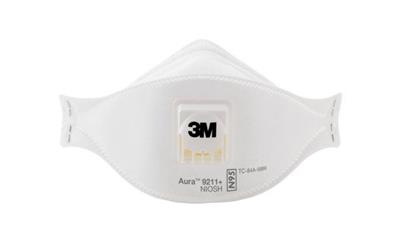 Particulate Respirator Mask 3M™ Aura™ N95 Flat Fold Elastic Strap One Size Fits Most White, 10/EA