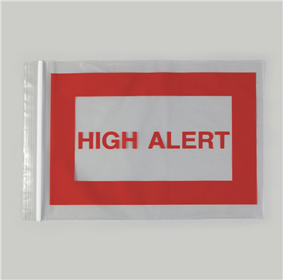 High Alert Bags, 8 x 11, 2 mil, 100/EA
