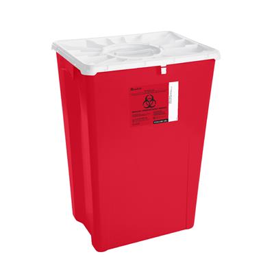 18Gal, 60Lt, Sharps Red Waste Container w/Duo lid 7/CS