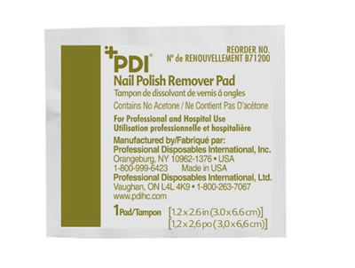 Nail Polish Remover Pad by PDI 1-1/5"x 2-3/5", 100/CS