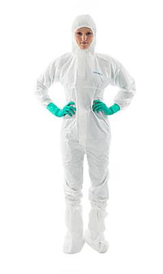 Non-Sterile Coverall W/Hood & Thumb Loops, Zip Front W/Flap, Thumb Loops CL, Large, 20/CS