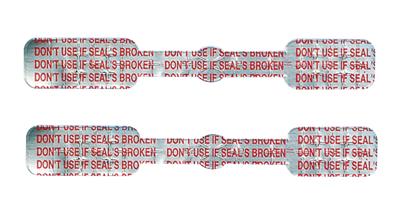 ChemoPlus™ IVA™ IV Bag Security Seal, for Smaller 3.625IN Syringe, Silver/Red Ink, 1000/EA
