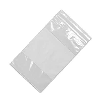 Clear Reclosable Bag with White Block 4''x6'' 1000/CS