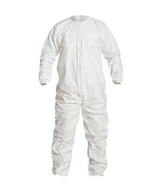 Coverall, Zipper Front, Elastic Wrist And Ankle, Bulk Packaged, Medium, 25/CS