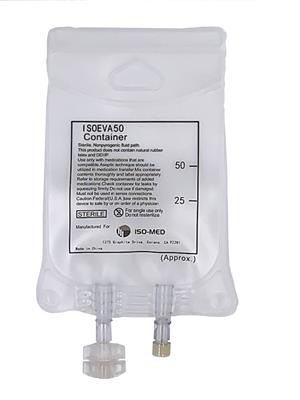 ISO-MED Sterile EVA 2-Port Bags - 50ml 50/CS