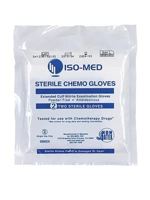 Sterile Chemo 12" Extended Cuff, Powder-Free Nitrile Synthetic Glove - Large, 200 Pair/CS 50 Pair/EA