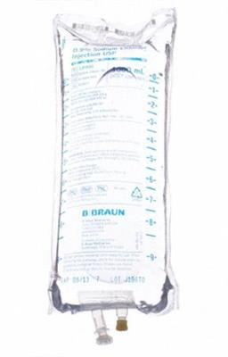 Sodium Chloride 0.9% Intravenous IV Solution Flexible Bag 1000mL