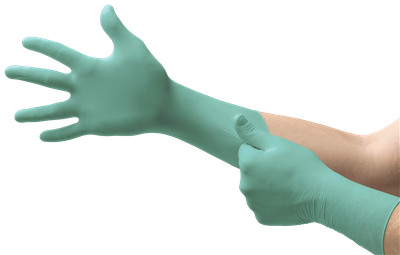 Disposable Neoprene Exam Glove with Extended Cuff, 12", Green, Size Small, 50 Gloves Per Box, 500/CS