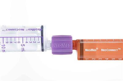 ENFit Syringe-to-Syringe Coupler, Non-Sterile Bulk Pack, Purple, 400/CS