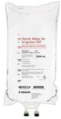 Sterile Water for Irrigation Bag, USP, 3L 4/CS