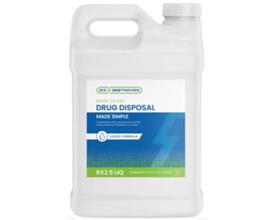 Rx Destroyer™ Liquid – 2.5 Gallon Bottles w/ Hardener Packets, 2/CS