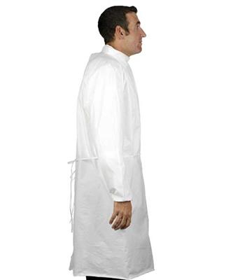 Sterile Lab Gowns For Compounding SMS 40gsm/+/-3gsm Weight, White , Anti-Static Treated