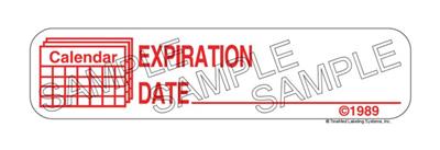 Auxiliary Label - Calendar Expiration Date 1,000 Labels