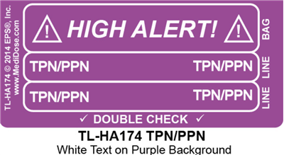 Line Tracing Label - TPN/PPN White Text on Purple Background 1000/Labels/roll