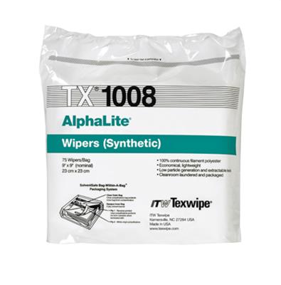 AlphaLite, Dry, Non-Sterile, lightweight, polyester wipers 9" x 9" (23 cm x 23 cm)