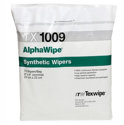 AlphaWipe®, 9" x 9" Dry Cleanroom Wipers, Non-Sterile, 150/EA, 1500/CS