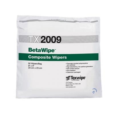 BetaWipe 9" x 9" (23 cm x 23 cm) polypropylene/cellulose composite wipers 100 wipers/bag