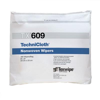 TechniCloth 9" x 9" (23 cm x 23 cm) nonwoven, cellulose/polyester blend wiper