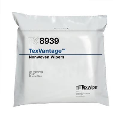 TexVantage Cellulose/Polyester Wipers 9" X 9" 300 wipers/bag, double-bagged 20 bags/case