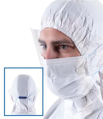 BioClean™ Clearview Sterile Visor Face Mask VFM, T-Slot, One piece per sealed inner PE bag; 25 inner