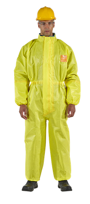 AlphaTec Series 3000-Model 103 Chemical Barrier Coverall, Type 3/4/5, Small, 6 EA/CS