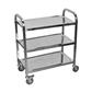 Stainless Steel Light Duty Cart, 3-Shelf, 1/EA