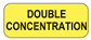 Double Concentration Labels, Yellow with Black Text, 1000/EA